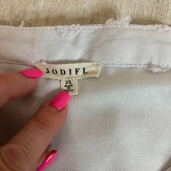 Jodifl Short Light Blue Gray Dress Pockets Plus Sz 2X - Picture 8 of 8